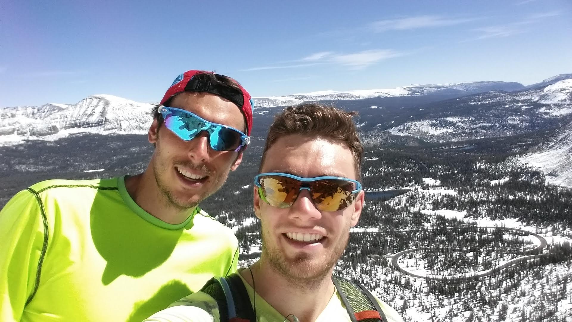 Christian Gow (right) and Biathlon Canada teammate Brendan Green out training this fall. (Courtesy photo)