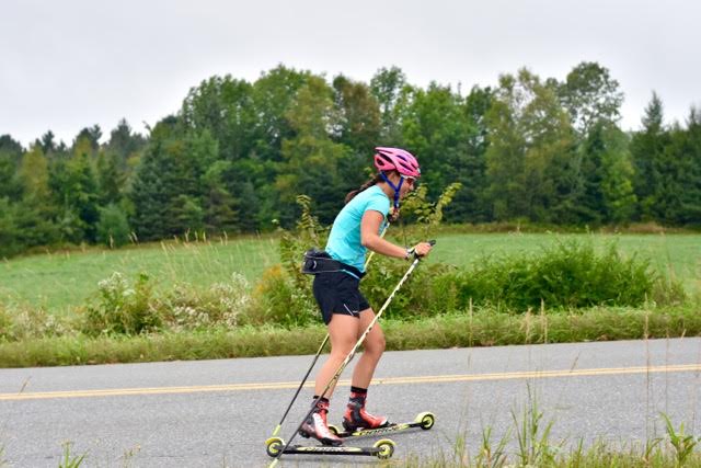 Julia Kern happily healthy and rollerskiing. (Courtesy photo)