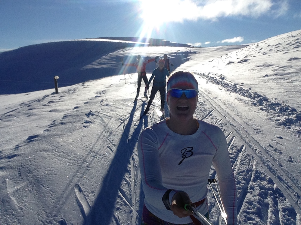 Sarah Beaudry and her Biathlon Canada teammates having summer ski fun in New Zealand. (Courtesy photo)