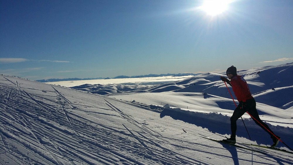 Nathan Smith skiing during Biathlon Canada's training camp this past August at the Snow Farm in New Zealand. (Courtesy photo)