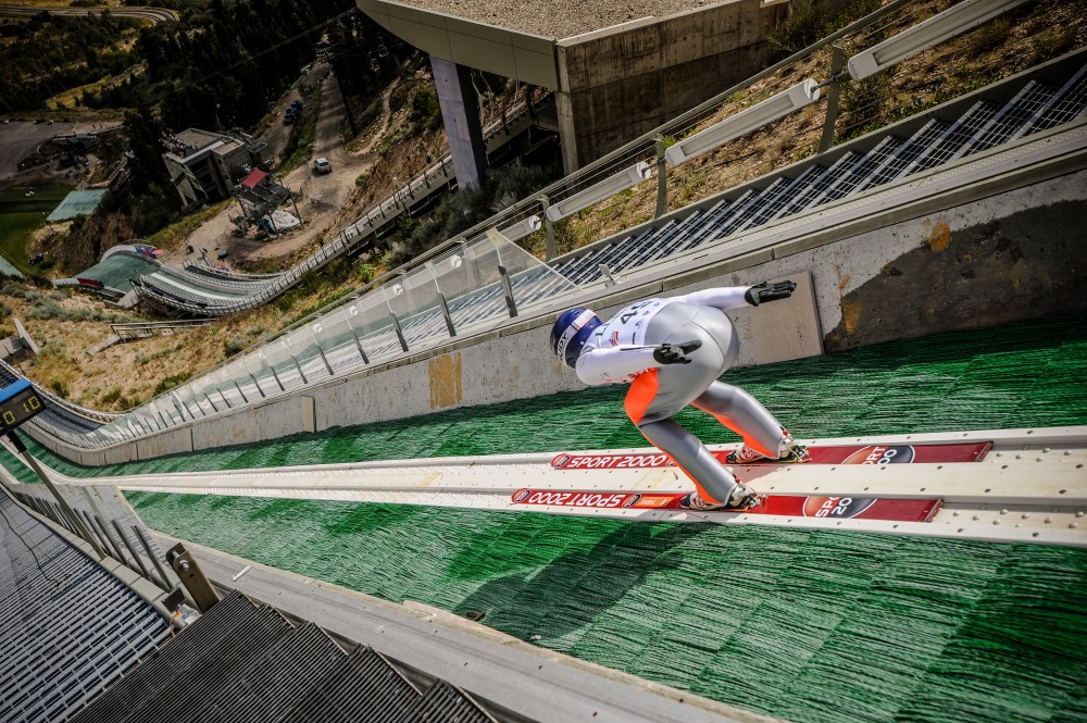 Bryan Fletcher; 2016 Ski Jumping and Nordic Combined Large Hill Championships; Park City, Utah. (Photo: USSA/Tyler Tate/T Squared Action Sports)