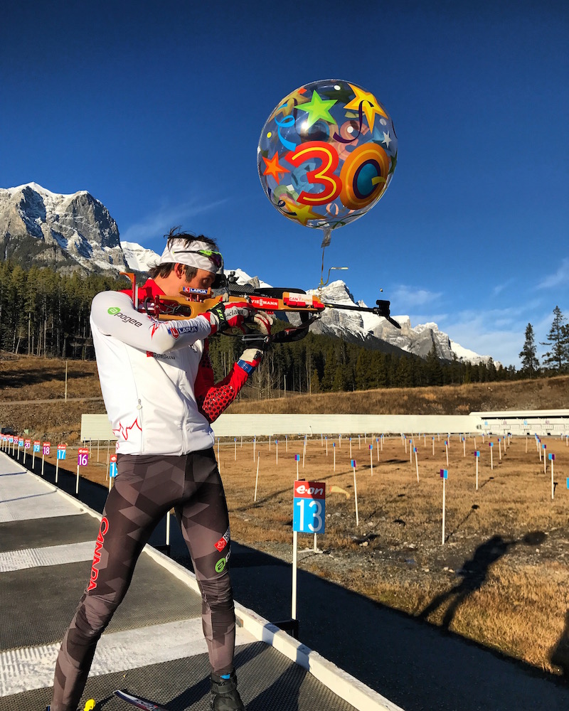 Brendan Green training in Canmore, Alberta, on his birthday, Nov. 4. (Photo: Rosanna Crawford/Instagram)