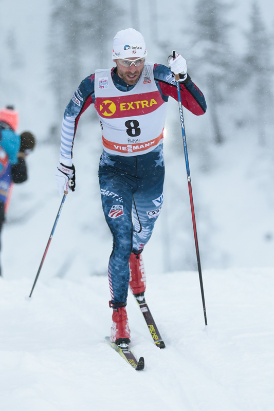 Andy Newell (U.S. Ski Team) on his way to 40th in the men's classic-sprint qualifier in the first race of the 2016/2017 World Cup season in Kuusamo, Finland. (Photo: Fischer/NordicFocus)
