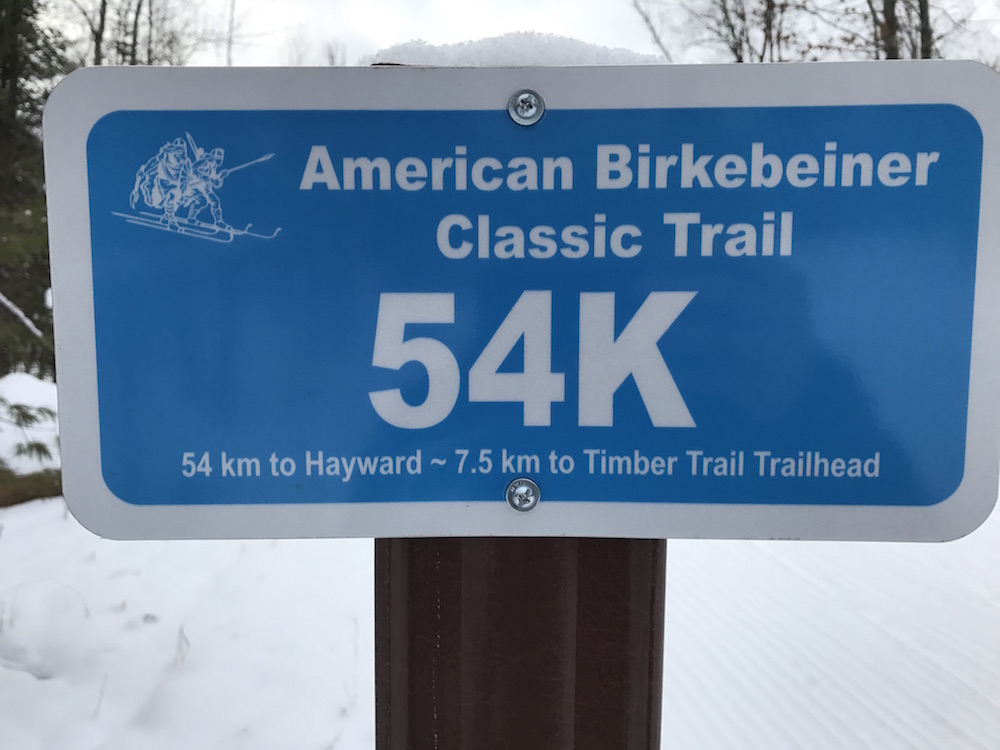 One of the Birkie's new kilometer markers on the classic trail. (Photo: ABSF)
