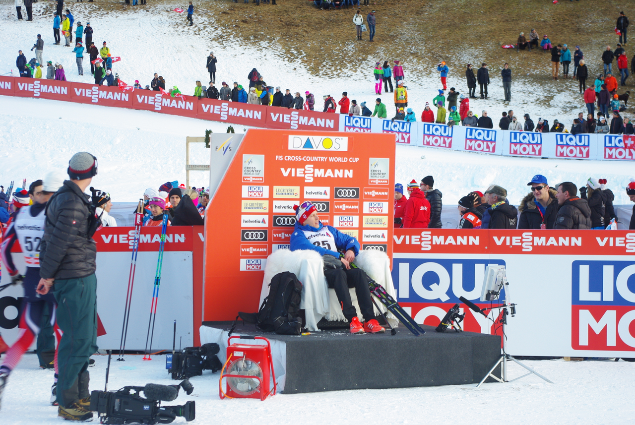 Anders Gløersen of Norway enjoyed some time in the leader's chair before Sundby bumped him out of first place.