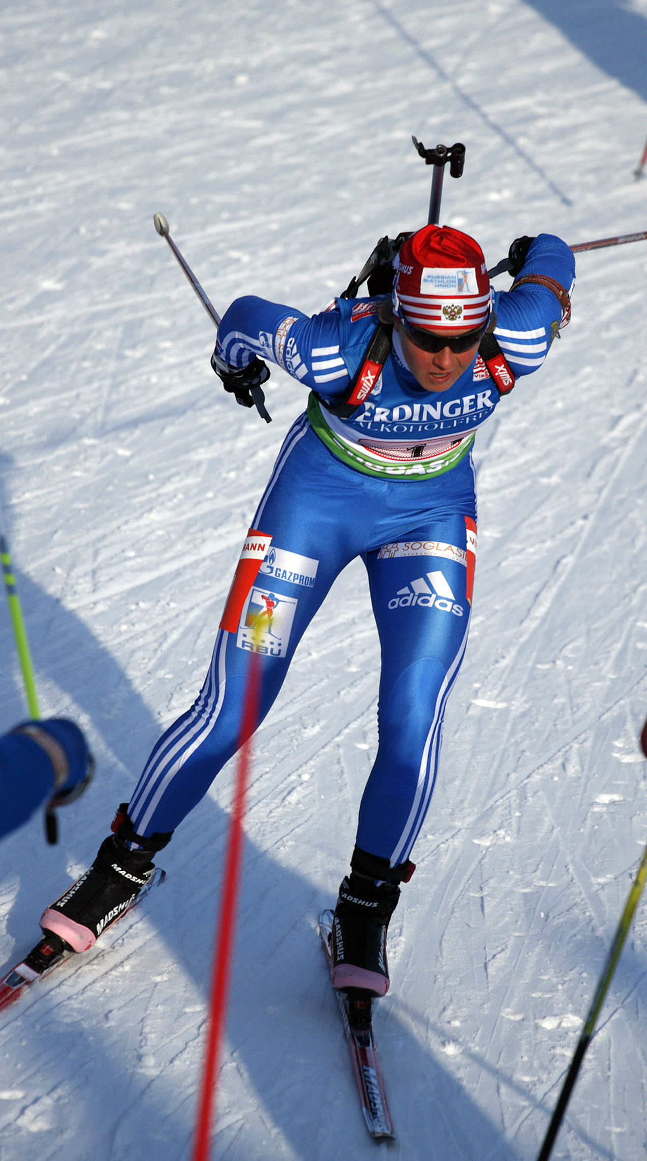 Yana Romanova competing in Kontiolahti, Finland, in 2010. (Photo: Peter Porai-Koshits/Wikimedia/Creative Commons)