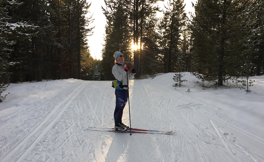 Kelsey Phinney, of the Sun Valley Ski Education Foundation (SVSEF) Gold Team, during an easy ski in West Yellowstone, Mont., this past November. (Photo: Annie Pokorny)