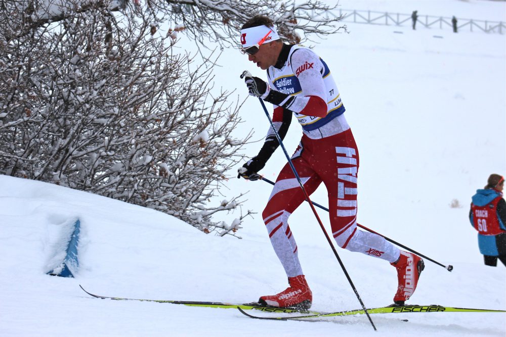 The University of Utah's Kevin Boldger during the qualifier for the 1.5-kilometer classic sprint n Sunday at U.S. nationals in Midway, Utah. 