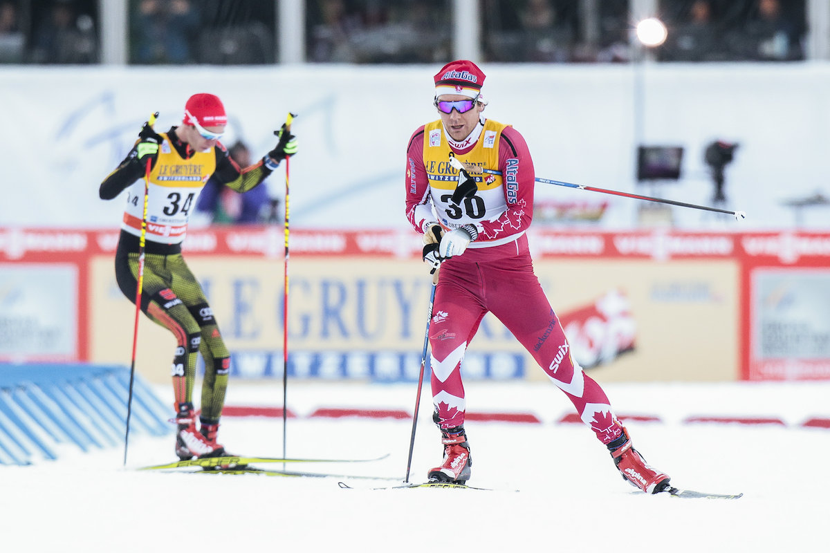 Canada's Devon Kershaw skied to a season-best 10th place on Tuesday's at the Tour de Ski's Stage 3 skiathlon in Obertsdorf, Germany. (Photo: Fischer/NordicFocus)
