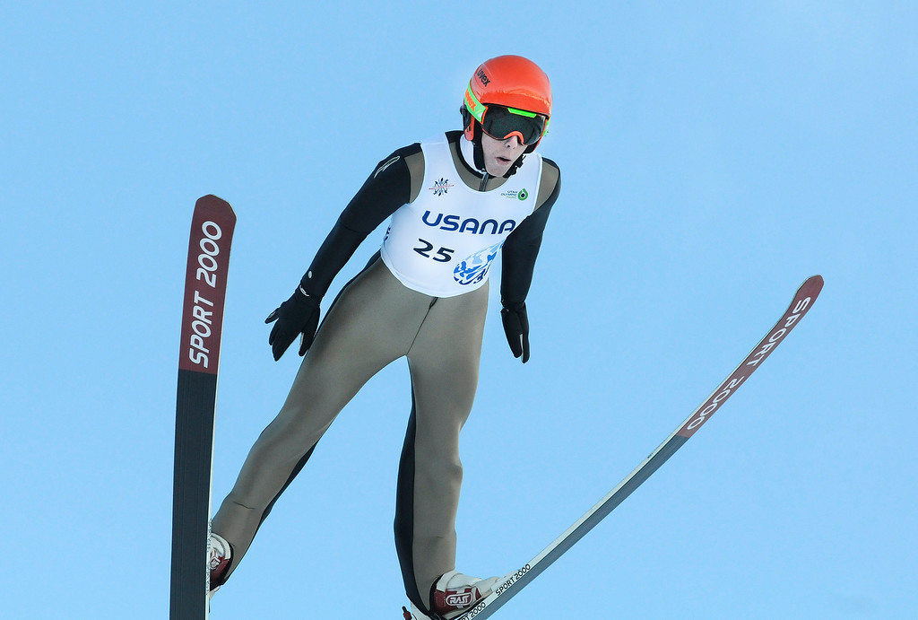 Elijah Vargas (Steamboat Springs, CO) competing in trials for 2017 Nordic Junior World Championships at Utah Olympic Park in Park City, Utah, on Dec. 30, 2016. (Photo: U.S. Ski Team/Tom Kelly)