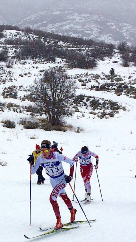 Taeler Mccrerey (University of Denver Ski Team) racing in the junior 5 k classic at the 2017 U.S. nationals at Soldier Hollow in Midway, Utah. (Courtesy photo)