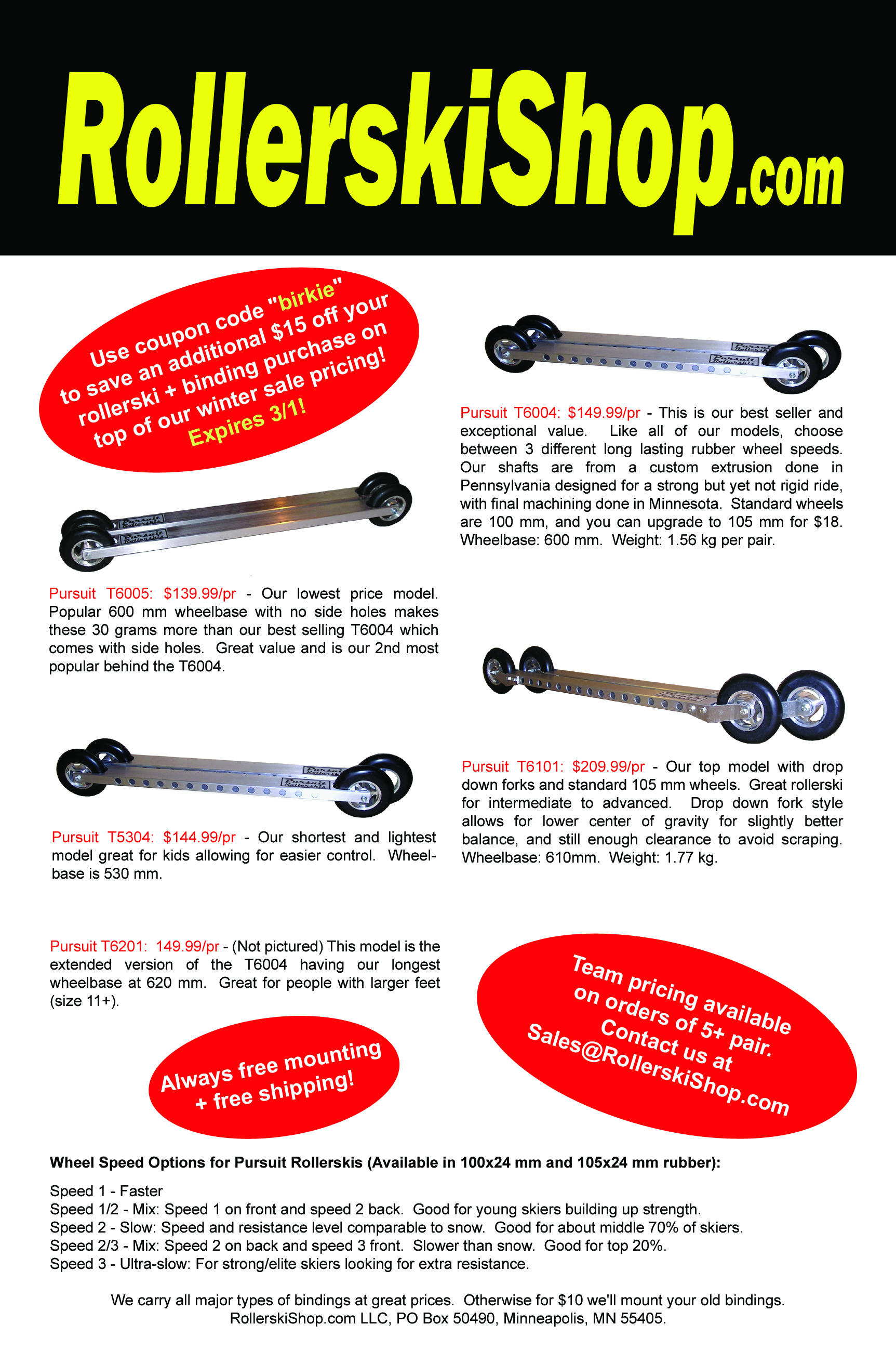 RollerskiShop.com Offers Special Birkie Coupon