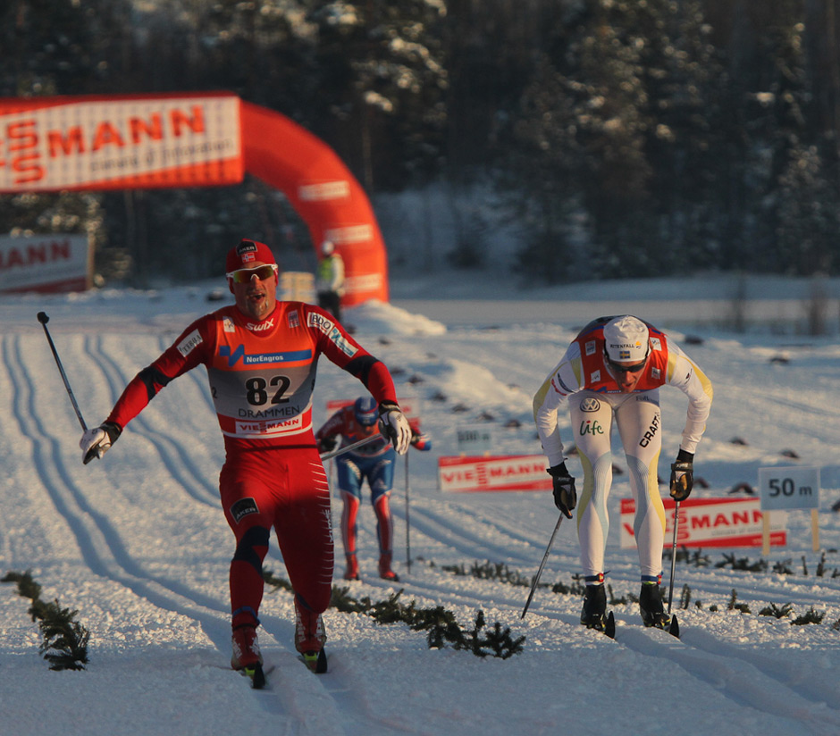 Rickardsson Serves Notice in Drammen, Skis Away to Victory