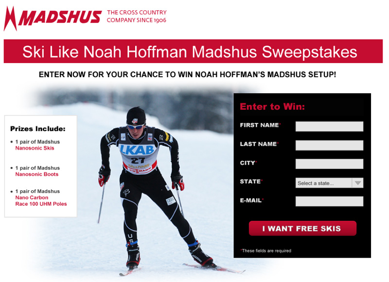Ski Like Noah Hoffman Madshus Sweepstakes