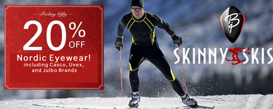FasterSkier Readers Get 20% Off Nordic Eyewear at Skinny Skis in December