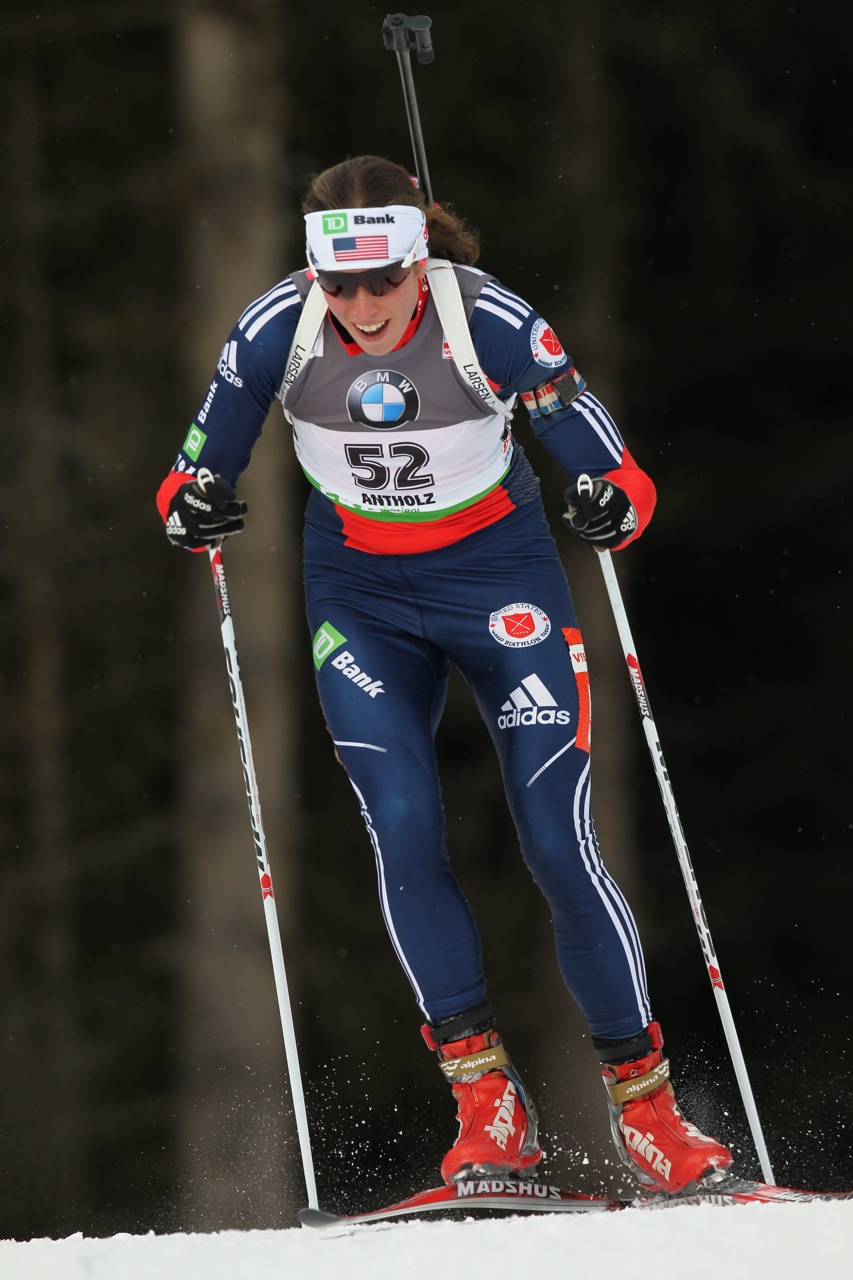Dunklee Breaks Through With 17th in Antholz Sprint, Qualifies for 30-Woman Mass Start