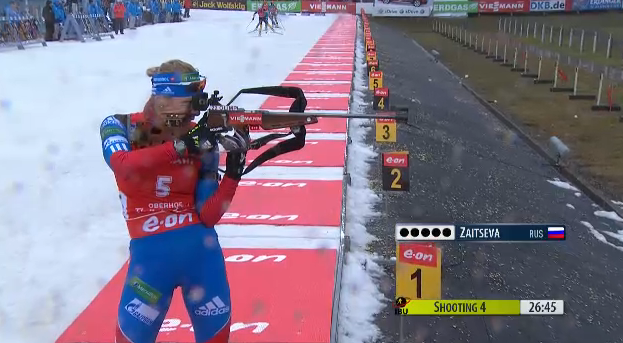 After Early Leaders’ Blunders on Range, Strong and Steady Zaitseva Takes Reins in Oberhof