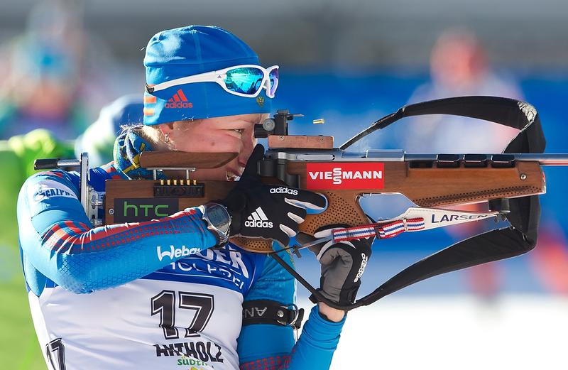 Podchufarova Cleans Antholz Sprint for First-Career Win; Two Russians on the Podium