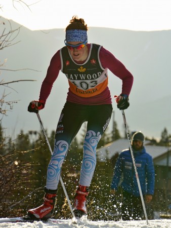 Olivia Bouffard-Nesbitt sprinting at Frozen Thunder 2016 (Photo: Glen Crawford Production Services)