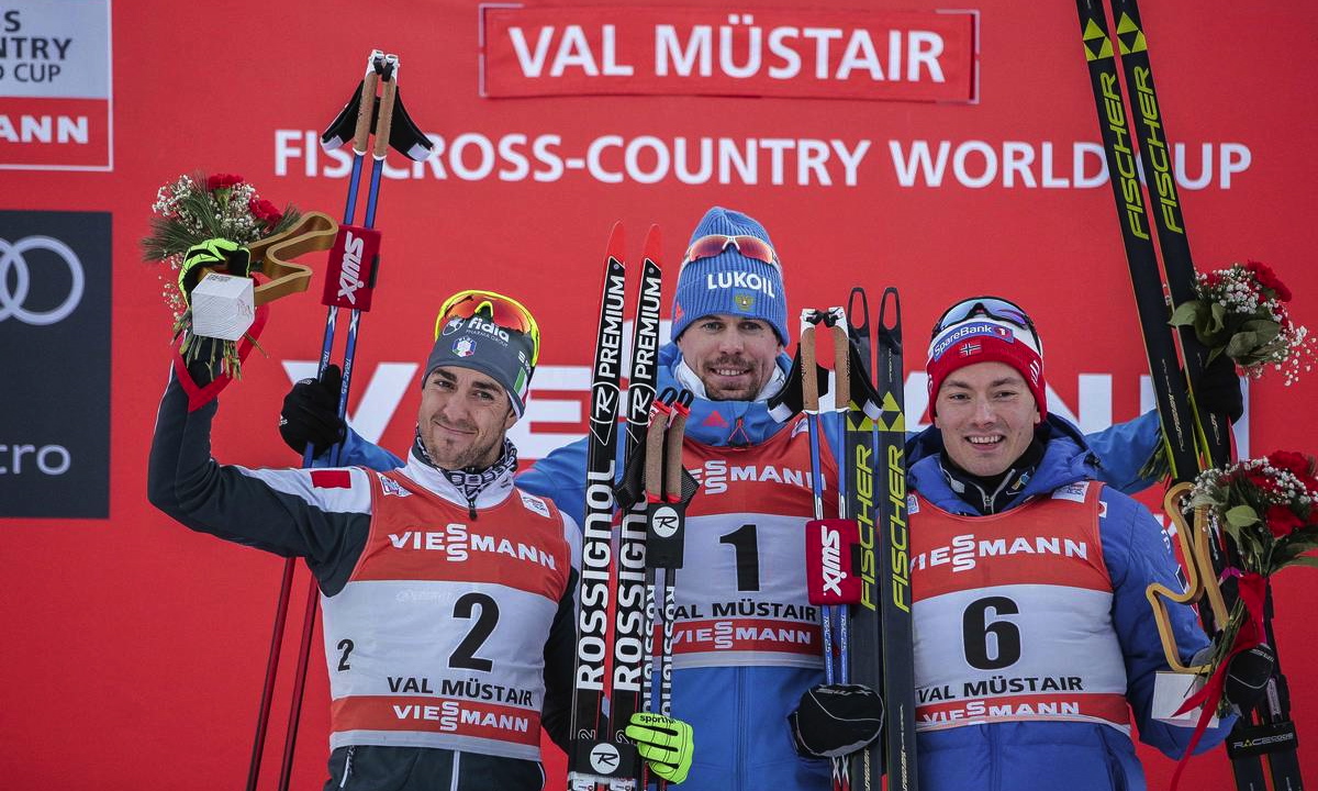Ustiugov Wins Tour de Ski’s Only Sprint; Harvey Sixth