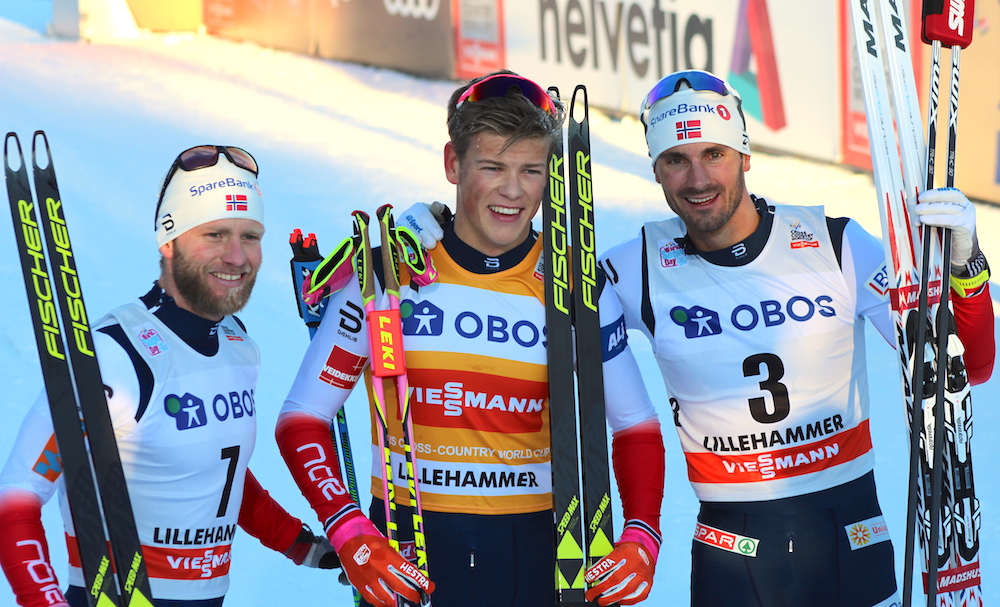Klæbo 5 for 5 with Lillehammer Skiathlon Win; Harvey 6th, Kershaw 19th, Bjornsen 20th