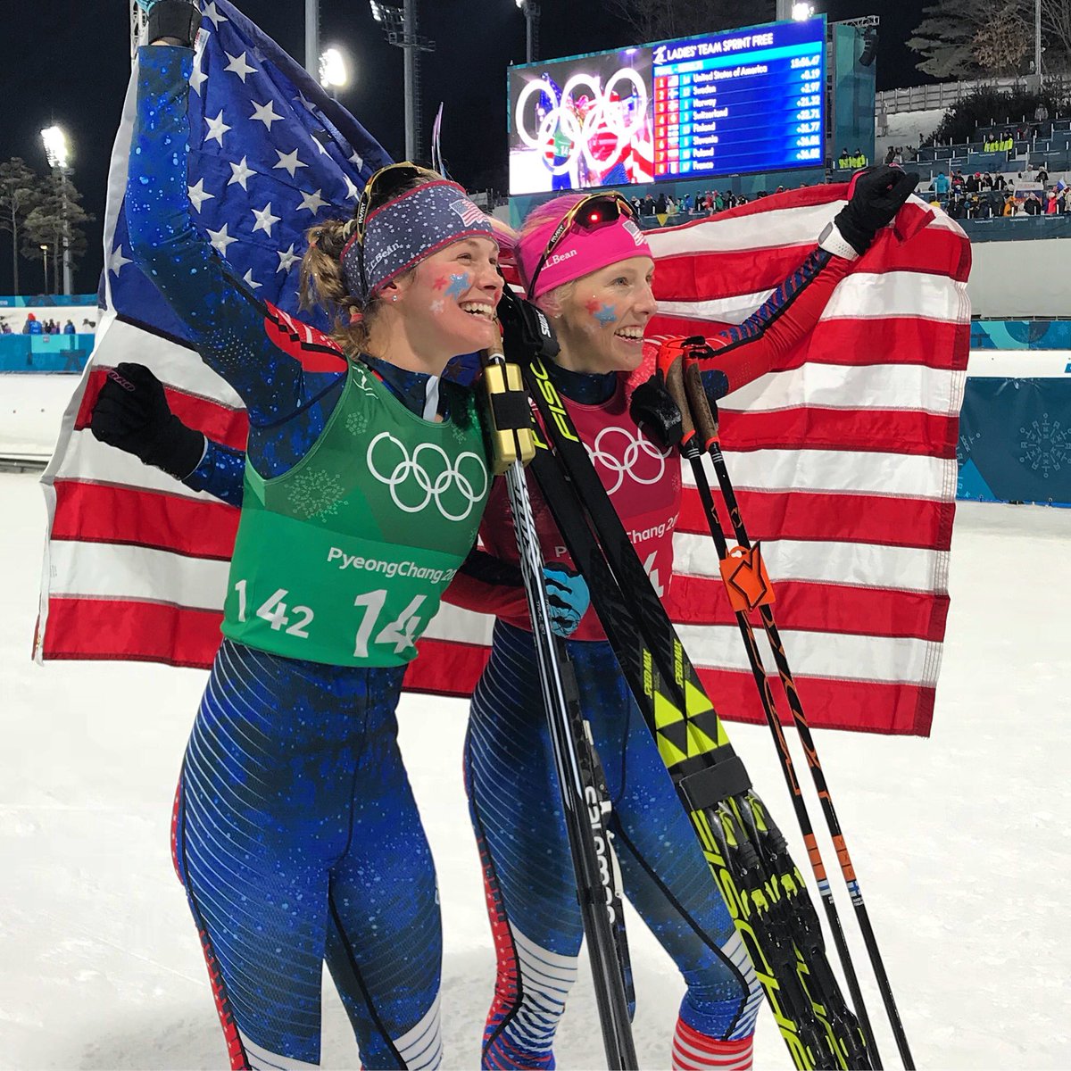 Wednesday Olympic Rundown: Diggins, Randall Capture Gold in Olympic Team Sprint (Updated)