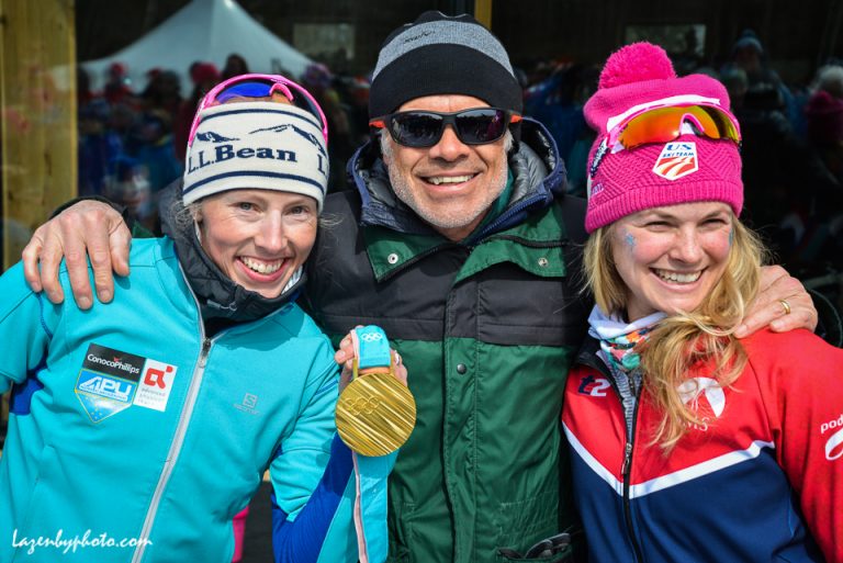 From left to right, Kikkan Randall, Bill Koch and Jessie Diggins, the U ...