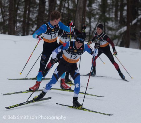Andy Shields leads Jack Carlyle, Philippe Boucher, and Alexis Dumas in the pursuit. (Photo: Bob Smithson)