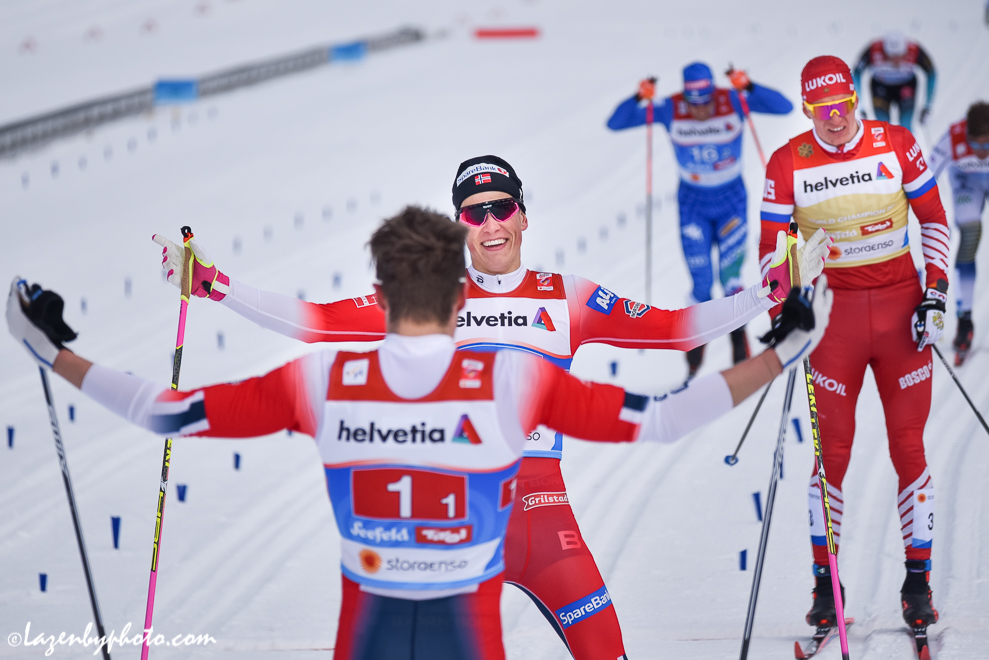 Paired Once Again, Iversen & Klæbo Win World Champs Classic Team Sprint for Norway
