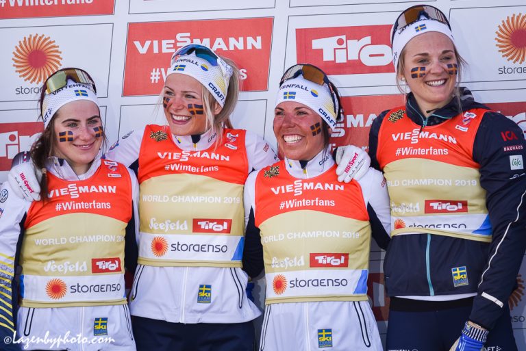 (From left to right) Ebba Andersson, Frida Karlsson ...