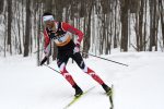 Lenny Valjas blasting down to a national title in the 10km classic. (Photo: Doug Stephen)