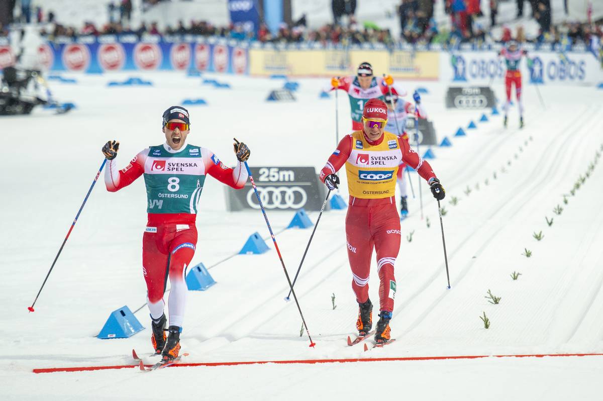 Down to the Wire, Golberg Out Sprints Bolshunov for the Pursuit Win