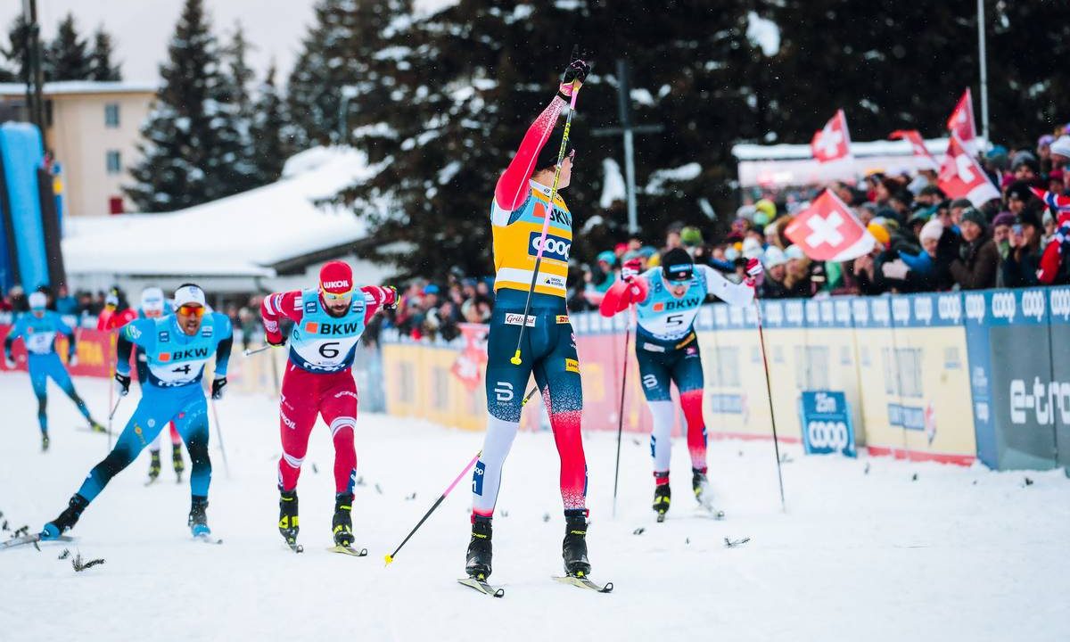 Klæbo Takes His Fourth Sprint Win in Davos; Ogden 12th