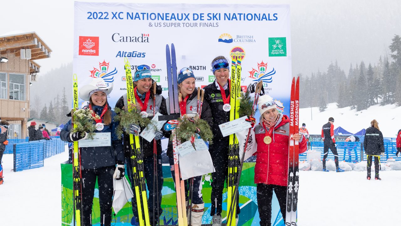 Diggins and Drolet Top 5/10 k Skate Podium to Kick Off Combined Championships in Whistler