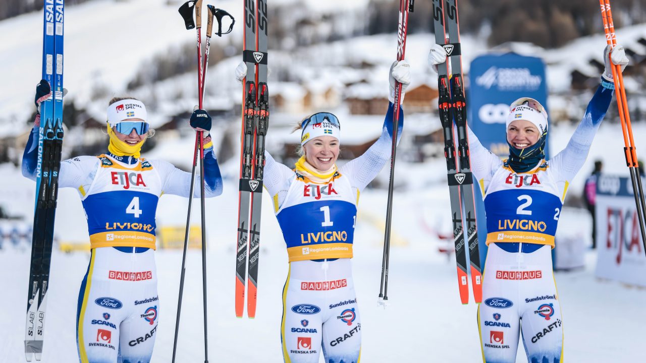 Swedes Sweep Podium in Livigno Freestyle Sprints.  No One Can Stop Klaebo