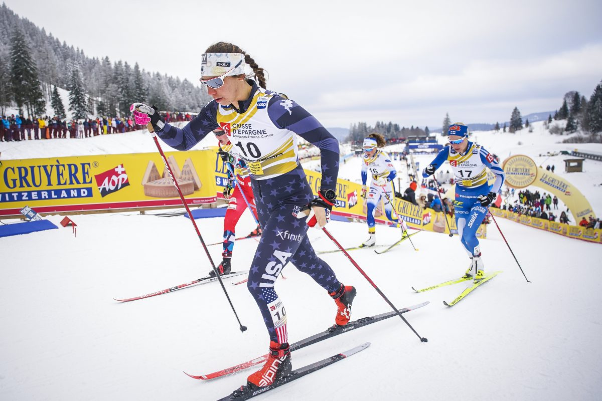 Kern Reaches Finals in Les Roussses Classic Sprint.  Diggins Veers off Course.