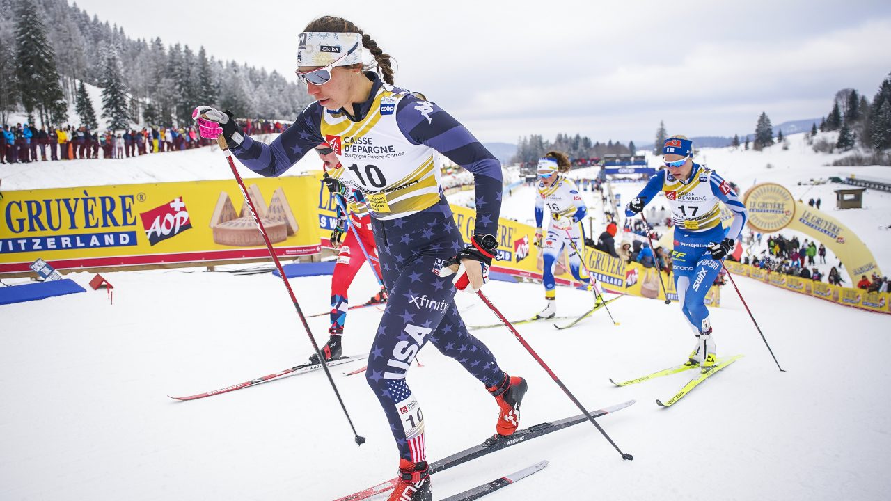 Kern Reaches Finals in Les Roussses Classic Sprint.  Diggins Veers off Course.