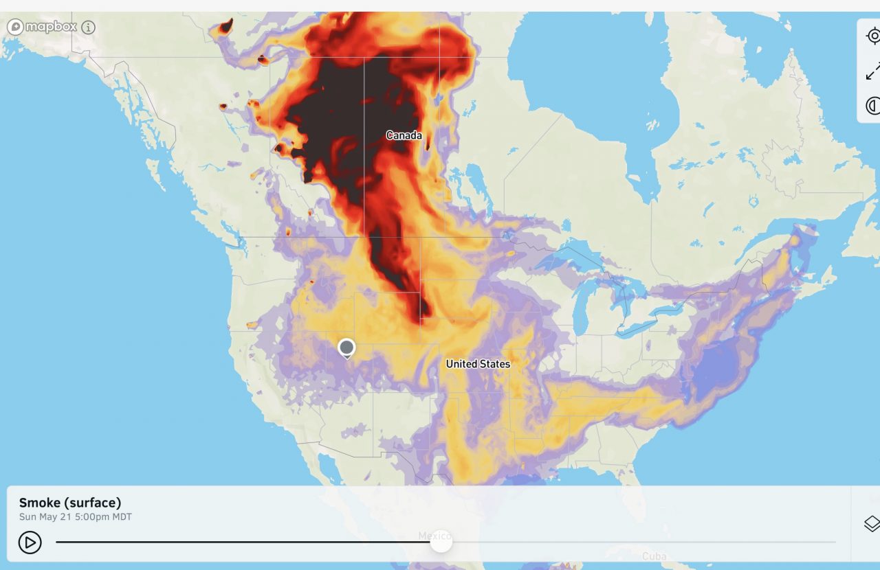 Smoke In The Sky Air Quality Guidelines For Training FasterSkier Com   Smoke Map 1280x830 