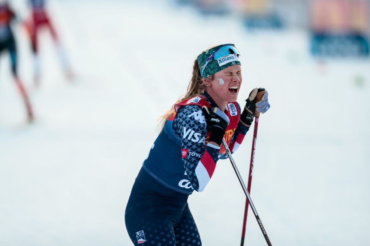 Johaug Dominates 20-k Skiathlon. Diggins Fifth and Back on Overall Podium